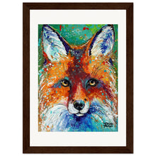 Load image into Gallery viewer, Friendly Fox Print Wooden Framed