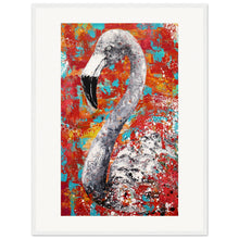 Load image into Gallery viewer, Red Flamingo Wooden Framed Print