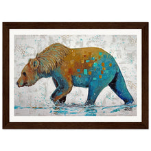 Load image into Gallery viewer, Blue Bottom Museum-Quality Matte Wooden Framed