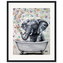 Load image into Gallery viewer, Blowing Bubbles Wooden Framed Print
