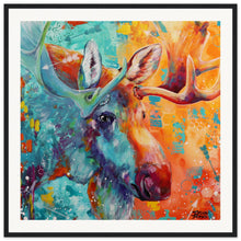 Load image into Gallery viewer, Cosmic Moose Wooden Framed Print