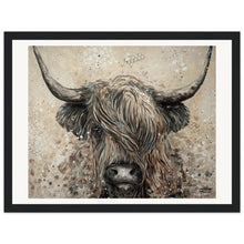 Load image into Gallery viewer, Highland Cow Wooden Framed Print