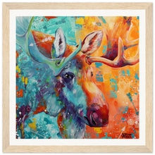 Load image into Gallery viewer, Cosmic Moose Wooden Framed Print