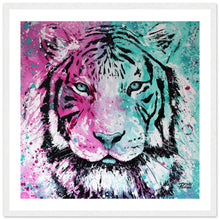 Load image into Gallery viewer, Pink Tiger Wooden Framed Print