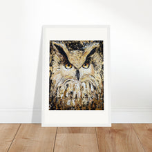 Load image into Gallery viewer, Golden Owl Print Wooden Framed