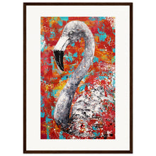 Load image into Gallery viewer, Red Flamingo Wooden Framed Print