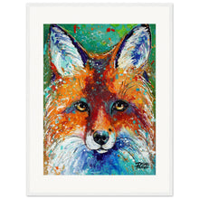 Load image into Gallery viewer, Friendly Fox Print Wooden Framed