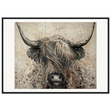 Load image into Gallery viewer, Highland Cow Wooden Framed Print