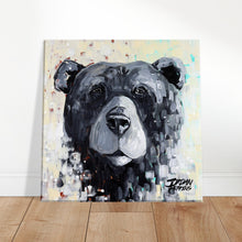 Load image into Gallery viewer, Black and White Bear Canvas Print