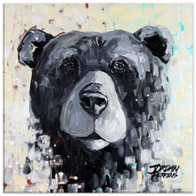Load image into Gallery viewer, Black and White Bear Canvas Print