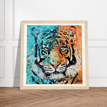 Load image into Gallery viewer, Two Toned Print Wooden Framed