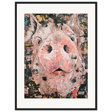 Load image into Gallery viewer, Piggy Smalls Print Wooden Framed