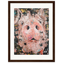 Load image into Gallery viewer, Piggy Smalls Print Wooden Framed