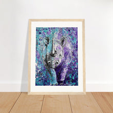 Load image into Gallery viewer, Rhinos Can Do Whatever They Want Print Wooden Framed