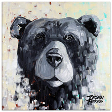 Load image into Gallery viewer, Black and White Bear Canvas Print