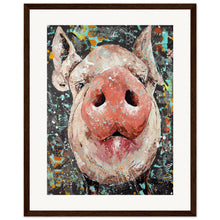 Load image into Gallery viewer, Oink Until Your Hearts Content Print Wooden Framed