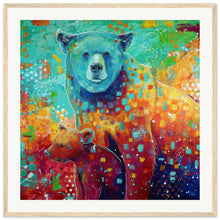 Load image into Gallery viewer, Mama And Baby Bear Print Wooden Framed