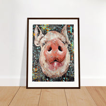 Load image into Gallery viewer, Oink Until Your Hearts Content Print Wooden Framed