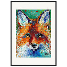 Load image into Gallery viewer, Friendly Fox Print Wooden Framed