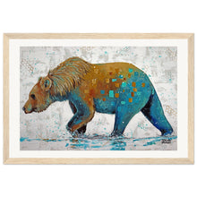 Load image into Gallery viewer, Blue Bottom Museum-Quality Matte Wooden Framed