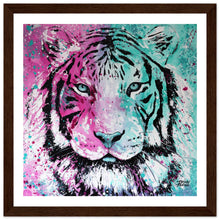 Load image into Gallery viewer, Pink Tiger Wooden Framed Print