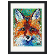 Load image into Gallery viewer, Friendly Fox Print Wooden Framed
