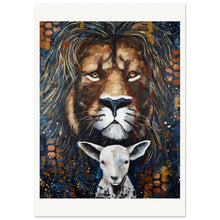 Load image into Gallery viewer, Lion And Lamb Museum-Quality Matte Paper