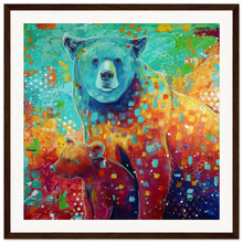 Load image into Gallery viewer, Mama And Baby Bear Print Wooden Framed