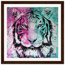 Load image into Gallery viewer, Pink Tiger Wooden Framed Print