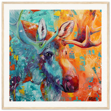 Load image into Gallery viewer, Cosmic Moose Wooden Framed Print