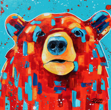 Load image into Gallery viewer, Red Bear Canvas Print