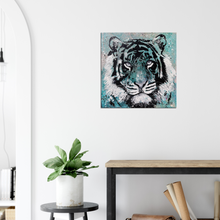 Load image into Gallery viewer, Teal Tiger Canvas Print