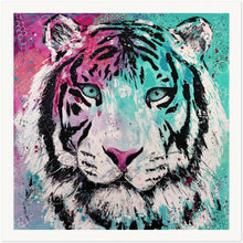 Load image into Gallery viewer, Pink and Teal Tiger Museum-Quality Matte Archival Paper