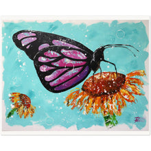 Load image into Gallery viewer, Butterfly On Flower Museum-Quality Matte Paper