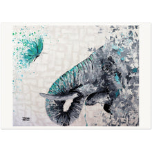 Load image into Gallery viewer, Elephant and Butterfly Museum-Quality Matte Paper