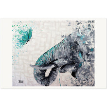 Load image into Gallery viewer, Elephant and Butterfly Museum-Quality Matte Paper