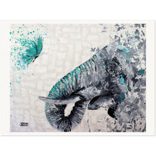 Load image into Gallery viewer, Elephant and Butterfly Museum-Quality Matte Paper