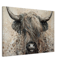 Load image into Gallery viewer, Highland Cow Canvas Print