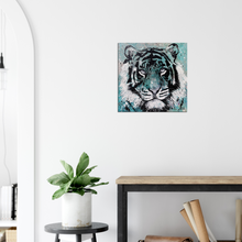 Load image into Gallery viewer, Teal Tiger Canvas Print