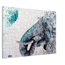 Load image into Gallery viewer, Elephant and the Butterfly Canvas Print