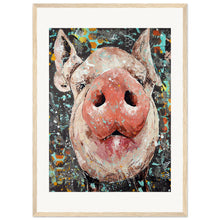 Load image into Gallery viewer, Oink Until Your Hearts Content Print  Wooden Framed
