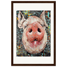 Load image into Gallery viewer, Oink Until Your Hearts Content Print  Wooden Framed
