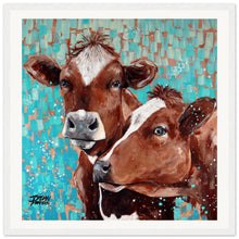 Load image into Gallery viewer, Don&#39;t Mooove I Think They Are Watching Us Print Wooden Framed
