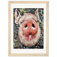 Load image into Gallery viewer, Oink Until Your Hearts Content Print  Wooden Framed
