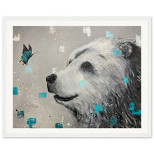 Load image into Gallery viewer, Bear and Butterfly Print Wooden Framed
