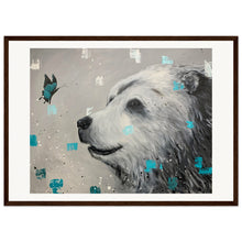 Load image into Gallery viewer, Bear and Butterfly Print Wooden Framed
