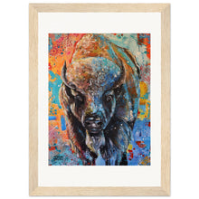 Load image into Gallery viewer, Buffalo  Wooden Framed Print
