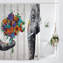 Load image into Gallery viewer, Don&#39;t Eat My Flowers Again Shower Curtain
