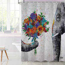 Load image into Gallery viewer, Don&#39;t Eat My Flowers Again Shower Curtain
