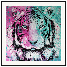 Load image into Gallery viewer, Pink Tiger Wooden Framed Print
